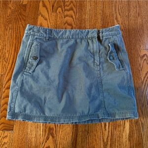 Women’s Vintage J. Crew Casual Olive Utility Mini Skirt